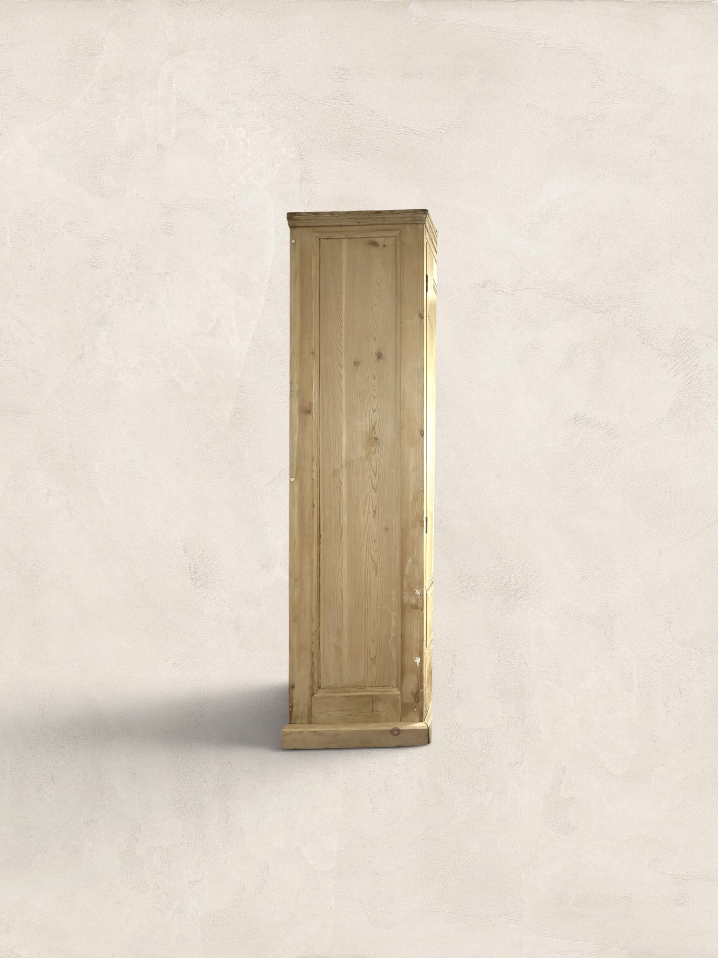 Victorian English Pine Linen Press Wardrobe