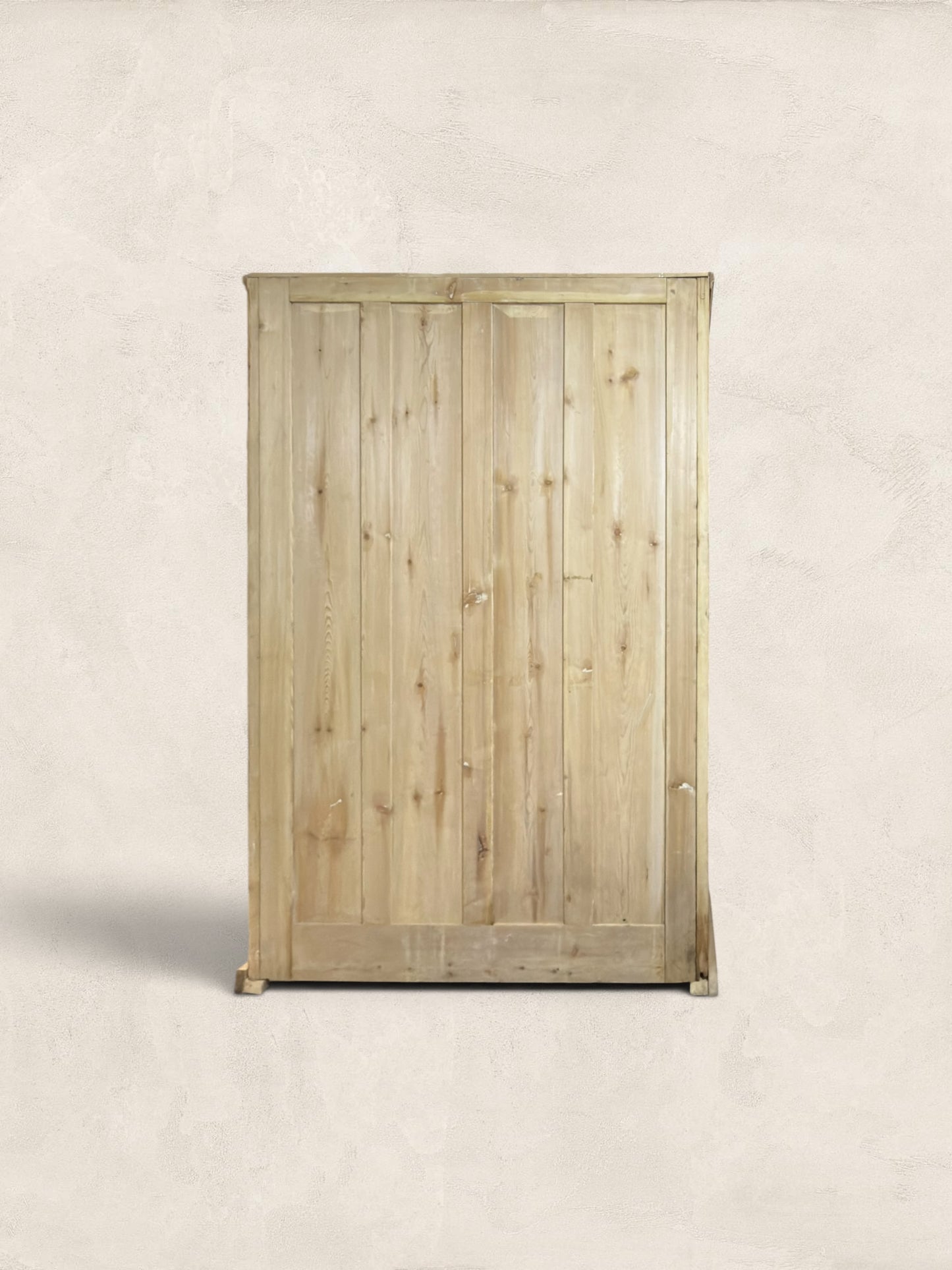 Victorian English Pine Linen Press Wardrobe