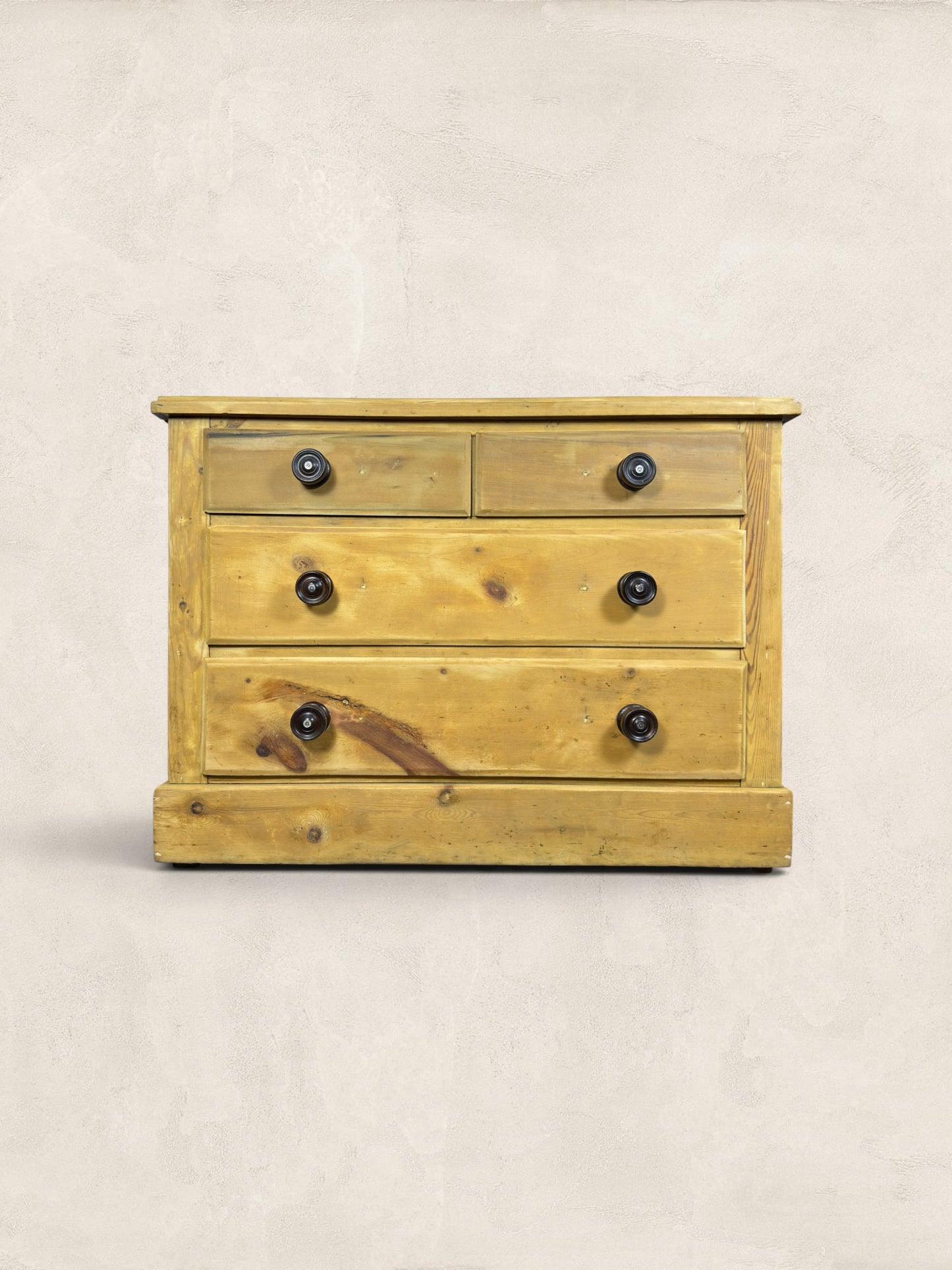Victorian Pine Two Over Two Chest of Drawers With Plinth Base