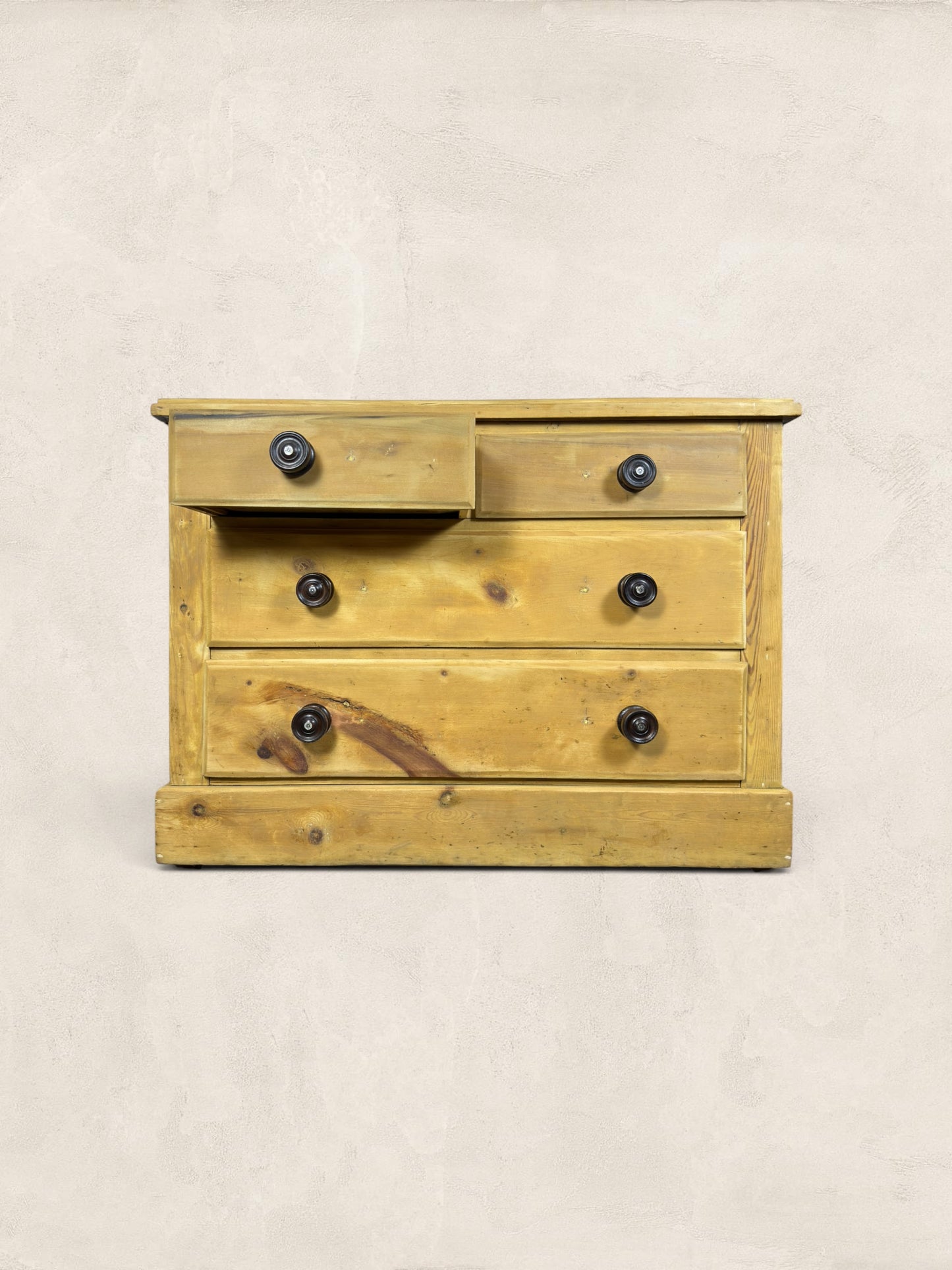 Victorian Pine Two Over Two Chest of Drawers With Plinth Base