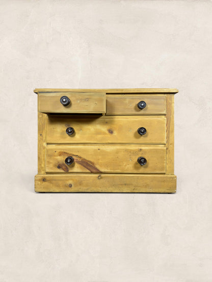 Victorian Pine Two Over Two Chest of Drawers With Plinth Base
