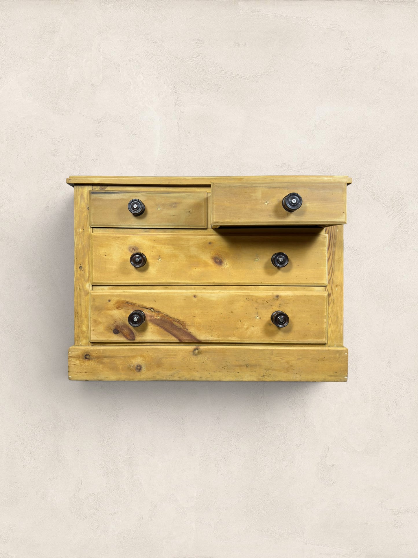 Victorian Pine Two Over Two Chest of Drawers With Plinth Base