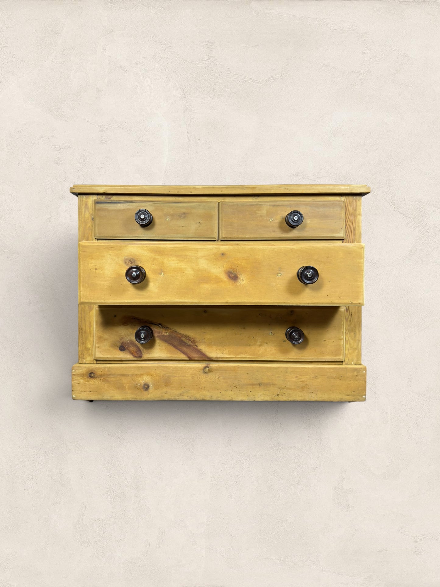 Victorian Pine Two Over Two Chest of Drawers With Plinth Base