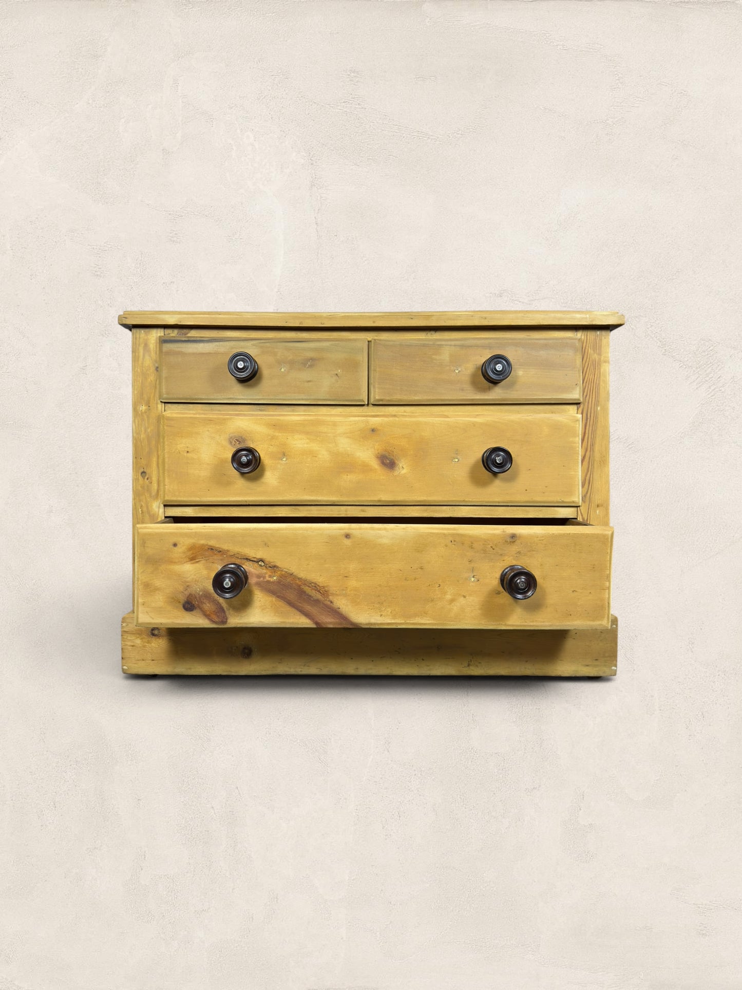 Victorian Pine Two Over Two Chest of Drawers With Plinth Base