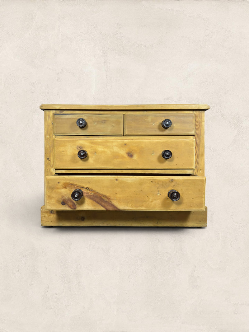 Victorian Pine Two Over Two Chest of Drawers With Plinth Base
