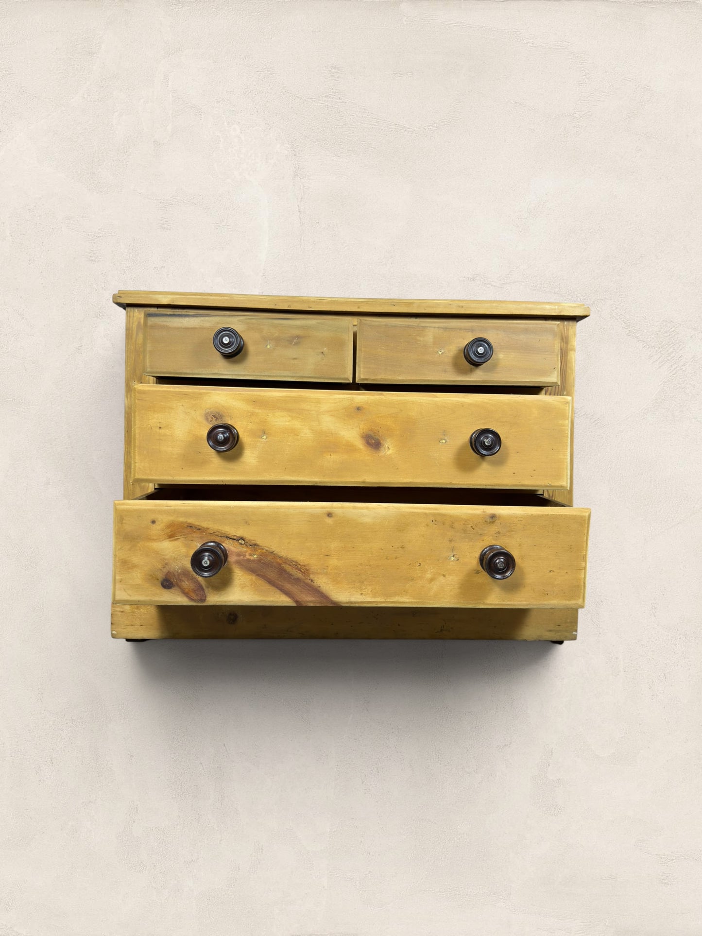 Victorian Pine Two Over Two Chest of Drawers With Plinth Base