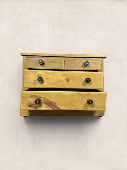 Victorian Pine Two Over Two Chest of Drawers With Plinth Base