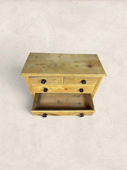 Victorian Pine Two Over Two Chest of Drawers With Plinth Base