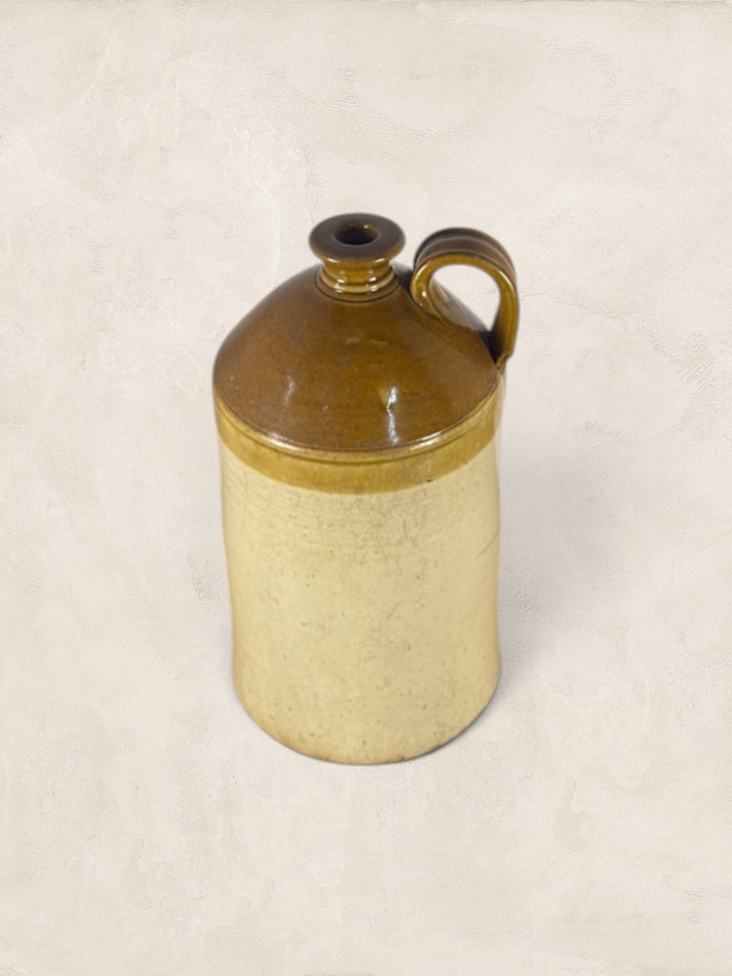 English Stoneware Spirit Flagon