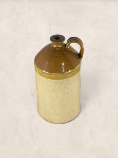 English Stoneware Spirit Flagon