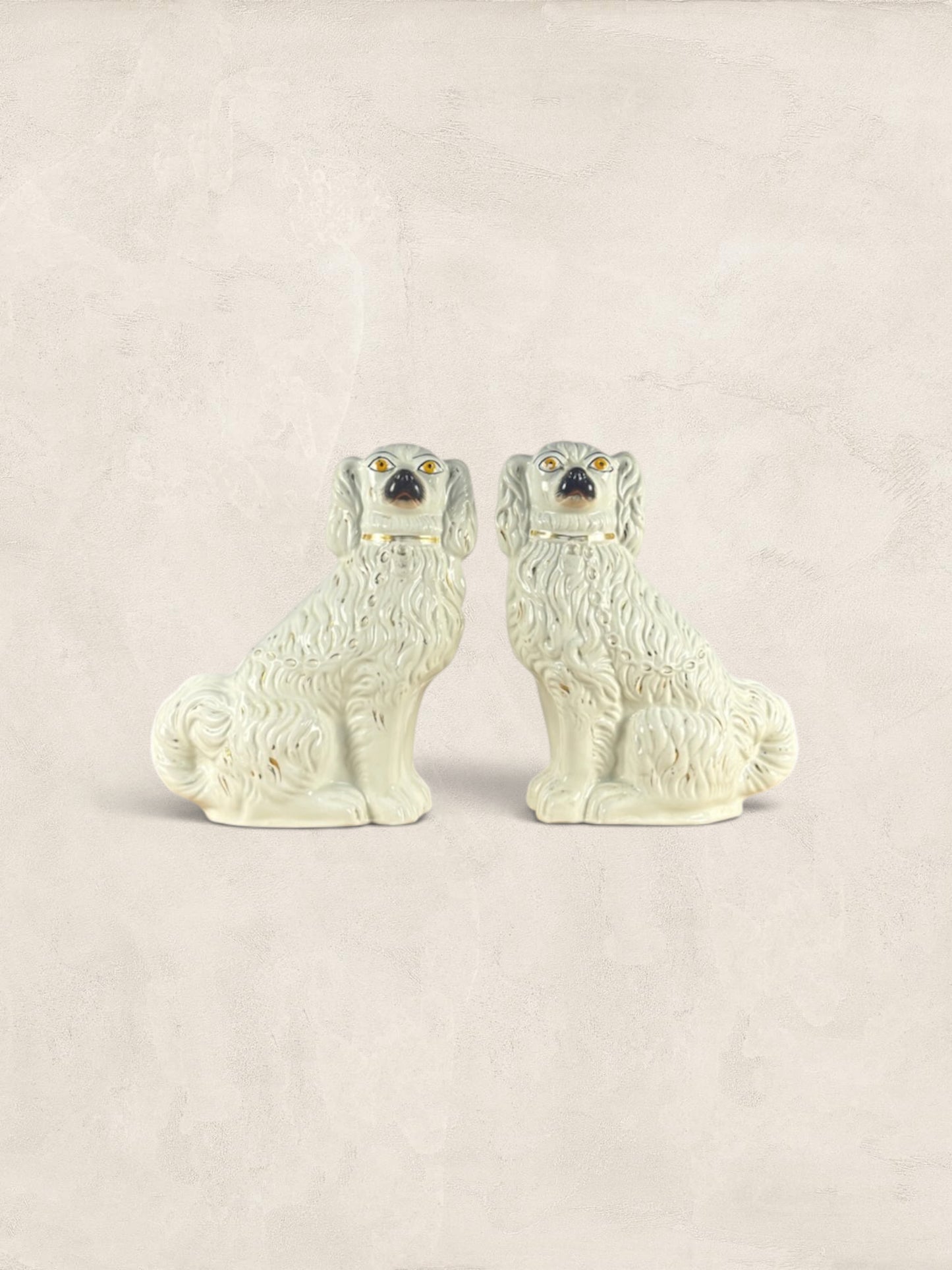 Antique English Ceramic Staffordshire Mantle Dogs