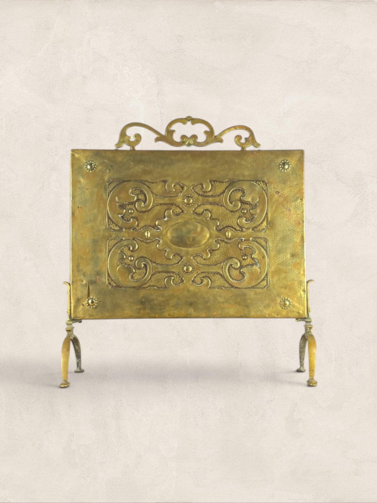 Art Deco Brass Fireplace Guard
