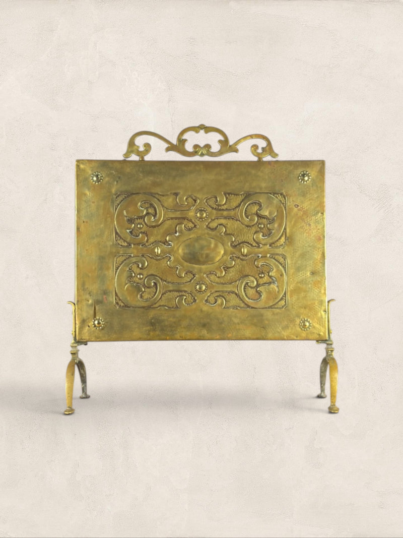 Art Deco Brass Fireplace Guard