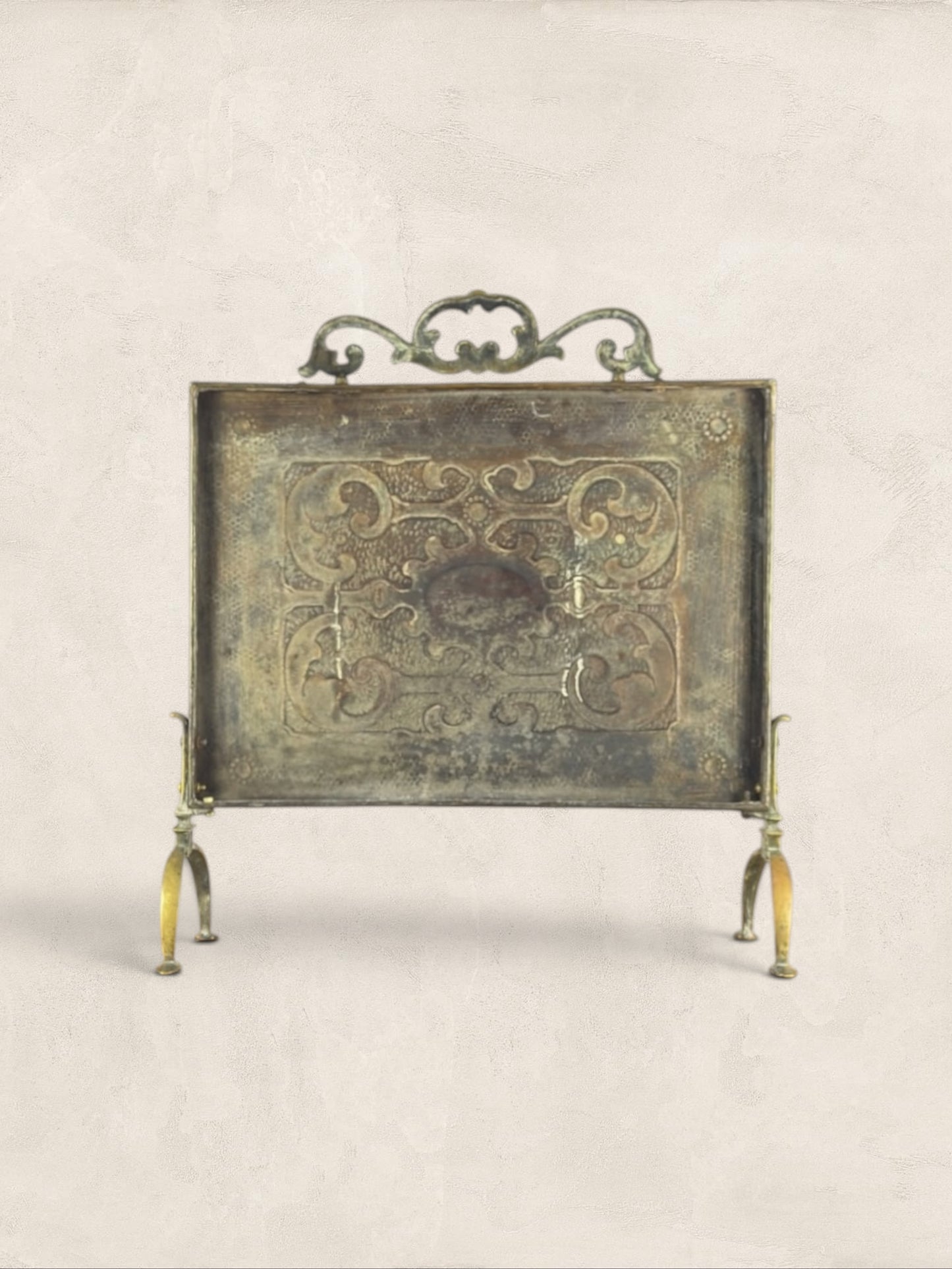 Art Deco Brass Fireplace Guard