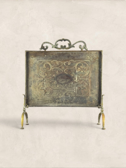 Art Deco Brass Fireplace Guard