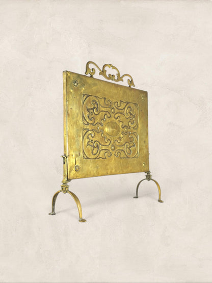 Art Deco Brass Fireplace Guard