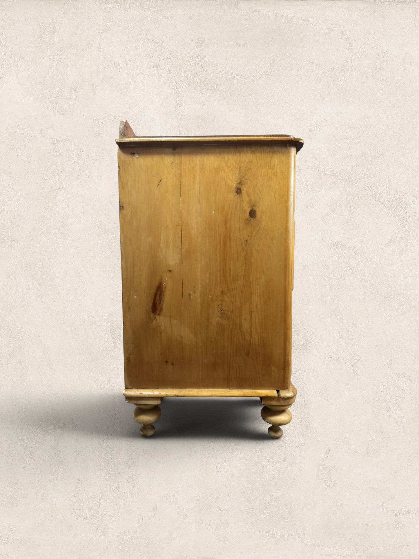 Victorian Two Over Two Pine Chest of Drawers - Turned Bun Feet