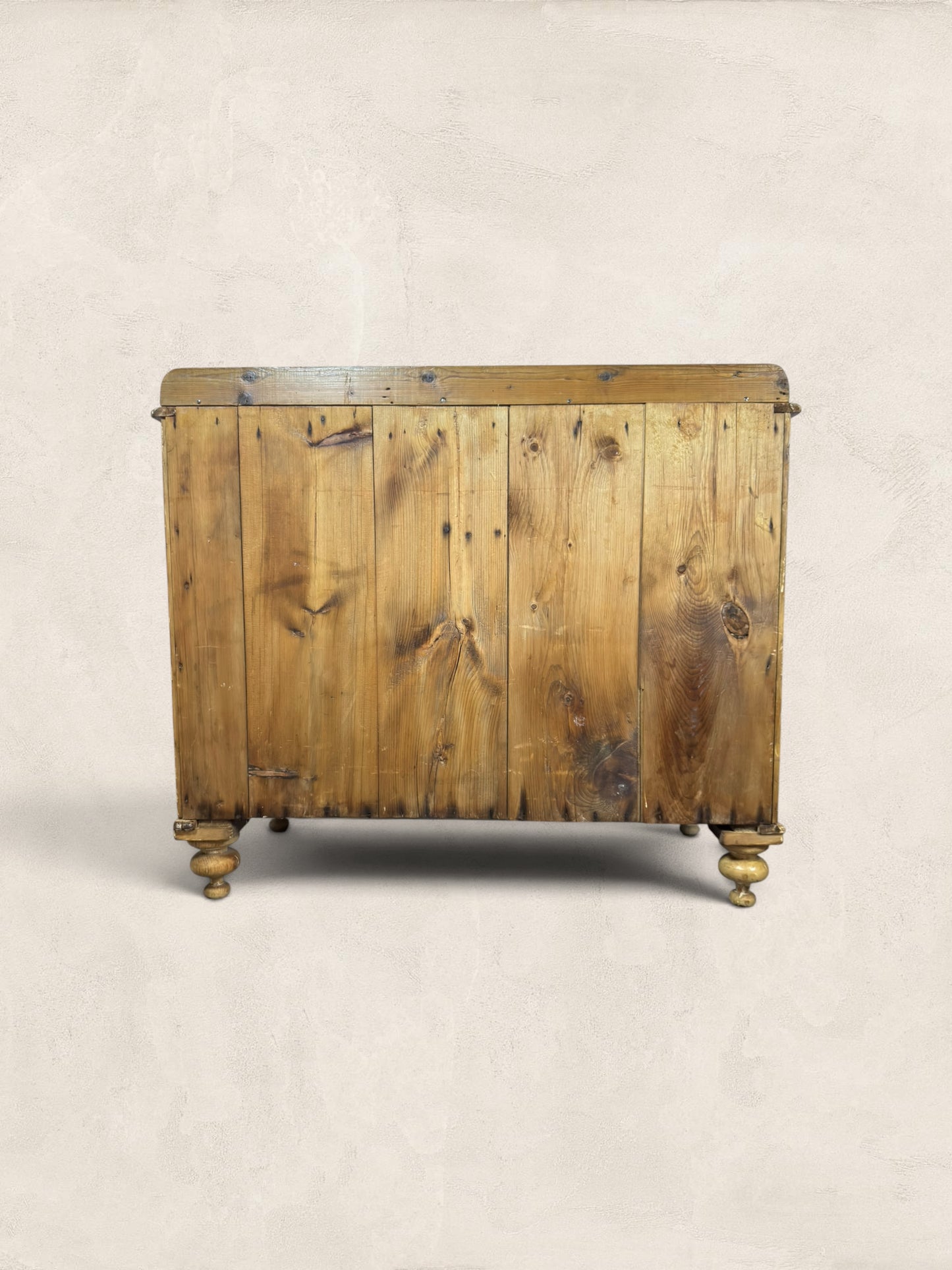 Victorian Two Over Two Pine Chest of Drawers - Turned Bun Feet