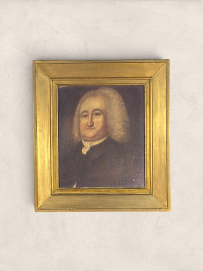 English Oil Portrait of Rev. John Brownlow (1703-1788) in Gilt Frame