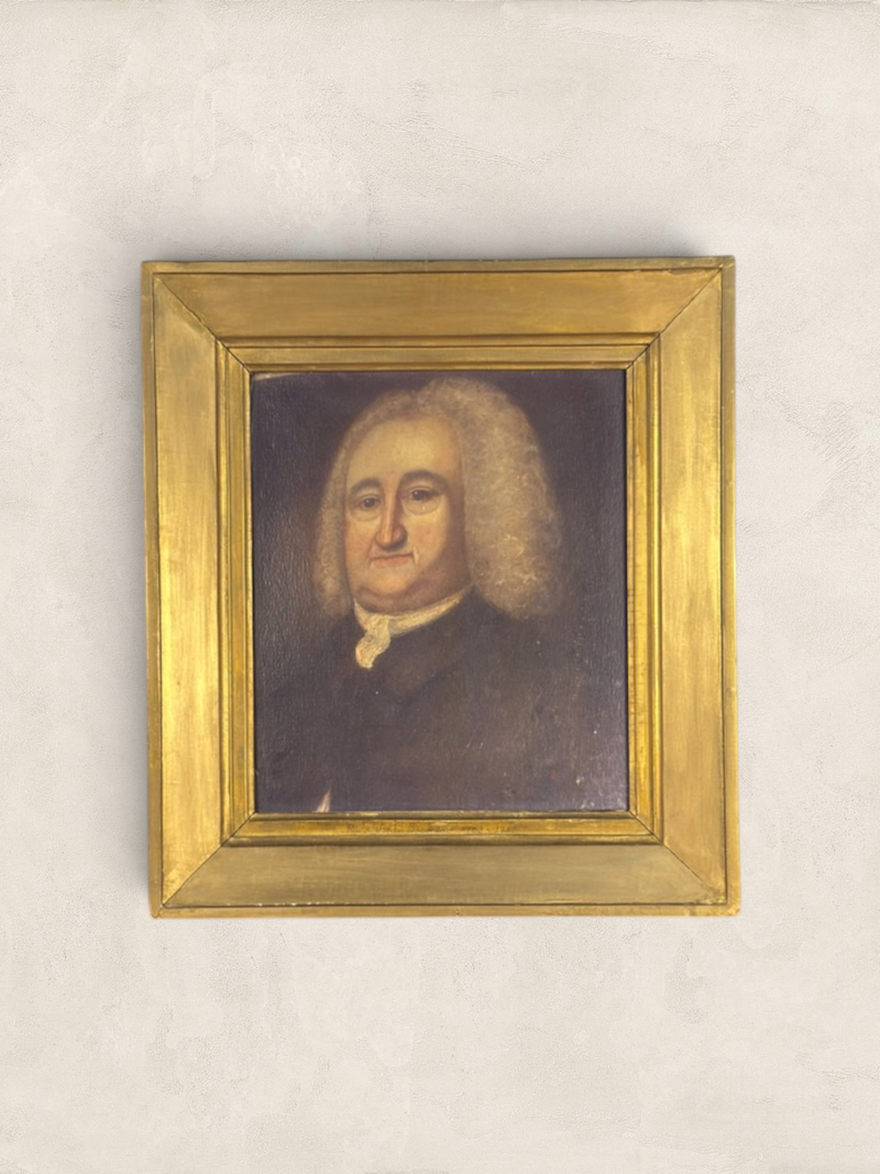English Oil Portrait of Rev. John Brownlow (1703-1788) in Gilt Frame