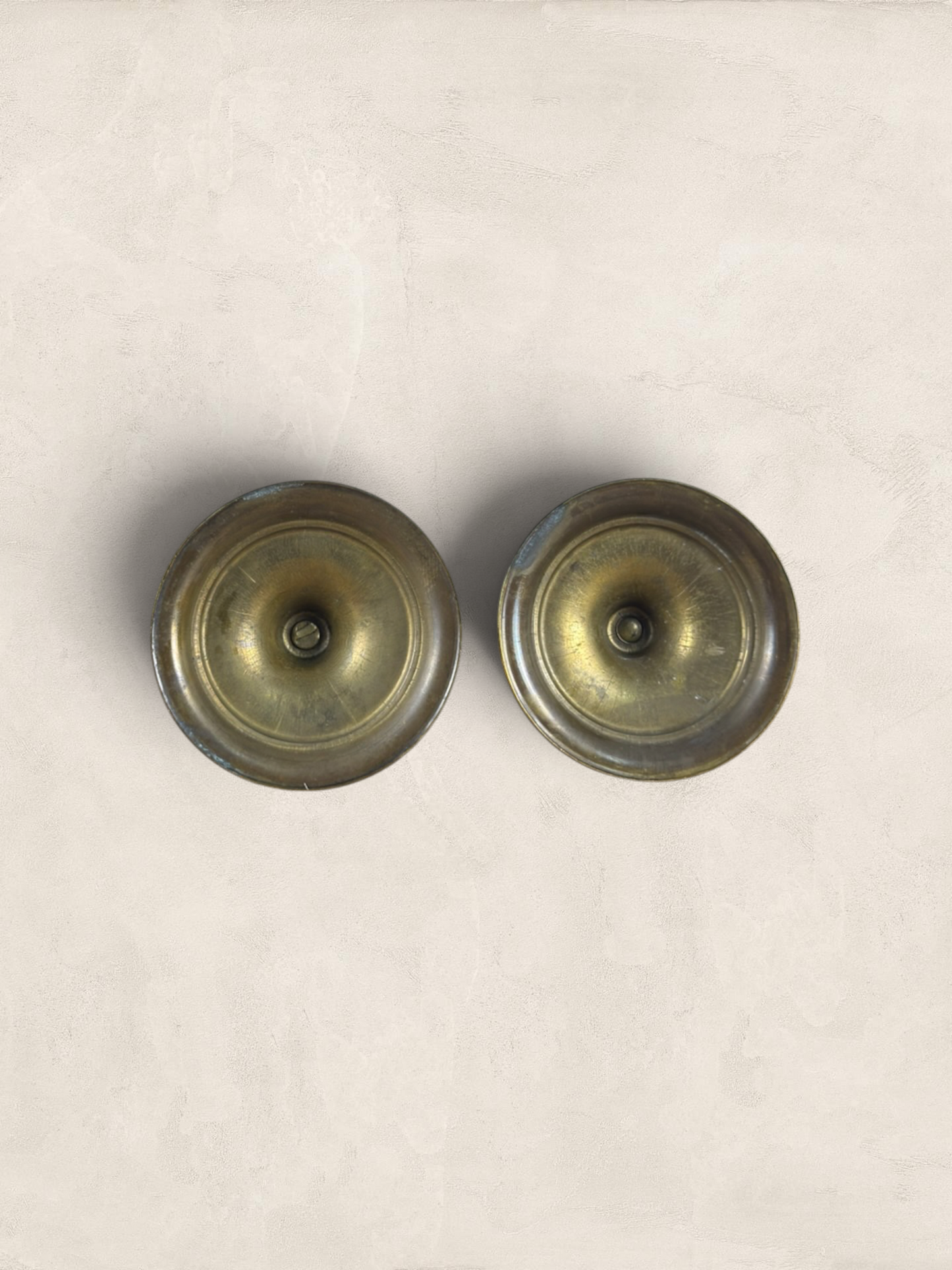 Antique English Pair of Large Brass Twist Candlesticks