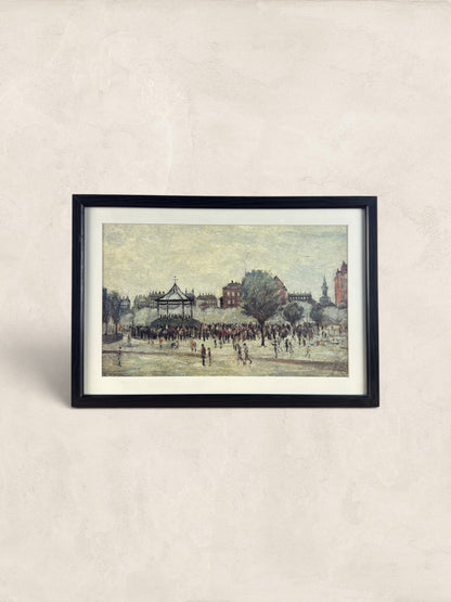 L.S. Lowry Print, 'Bandstand, Peel Park'