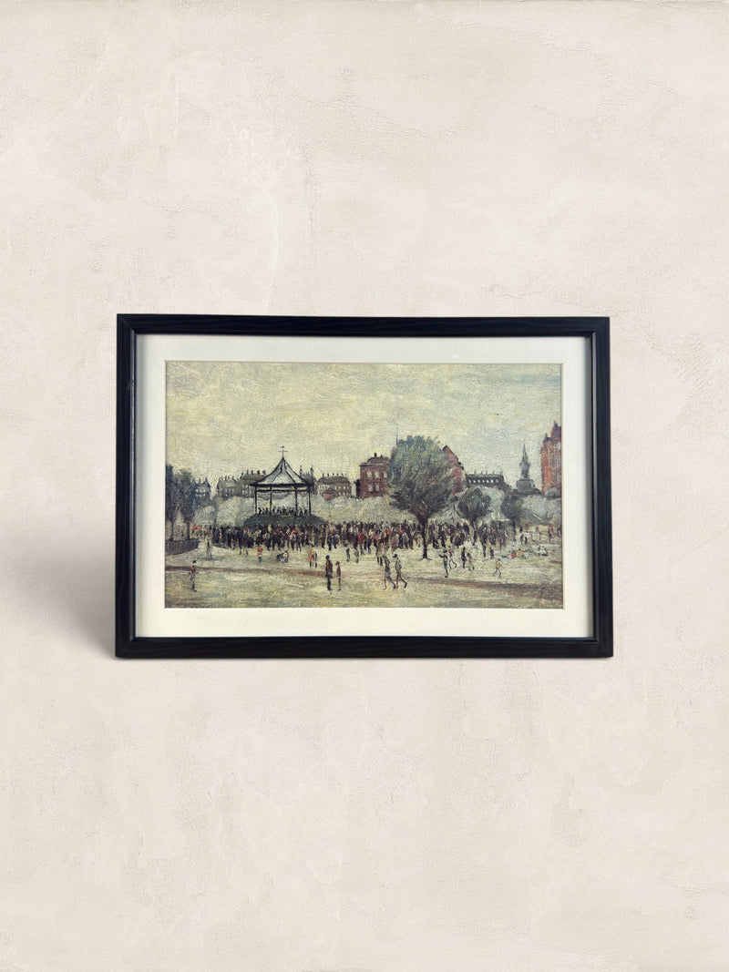L.S. Lowry Print, 'Bandstand, Peel Park'