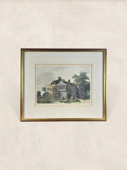 J.D. Harding Lithograph, 'The Hall in the Wood' (1845)