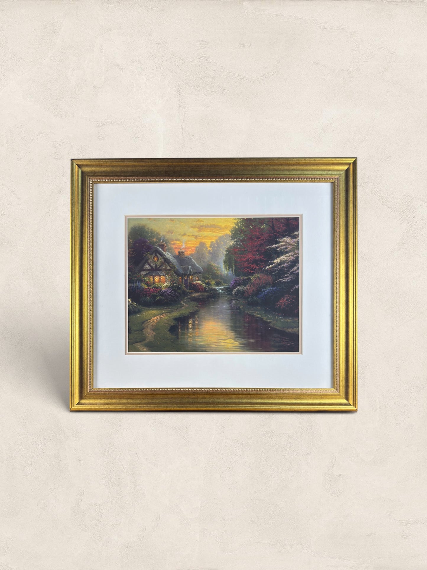 Thomas Kinkade Certified Print, Cottage by the River