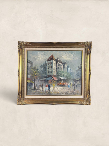 English Giclée Paris Scene, Signed T.L. Maurien