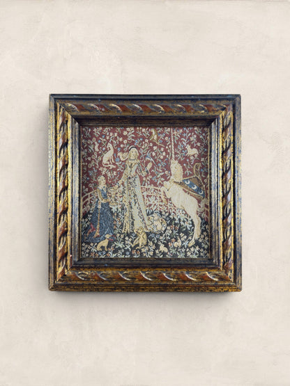 English Framed Tapestry, The Lady and the Unicorn