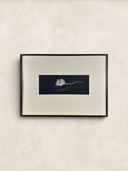 William Geldart Signed Print of a Mouse