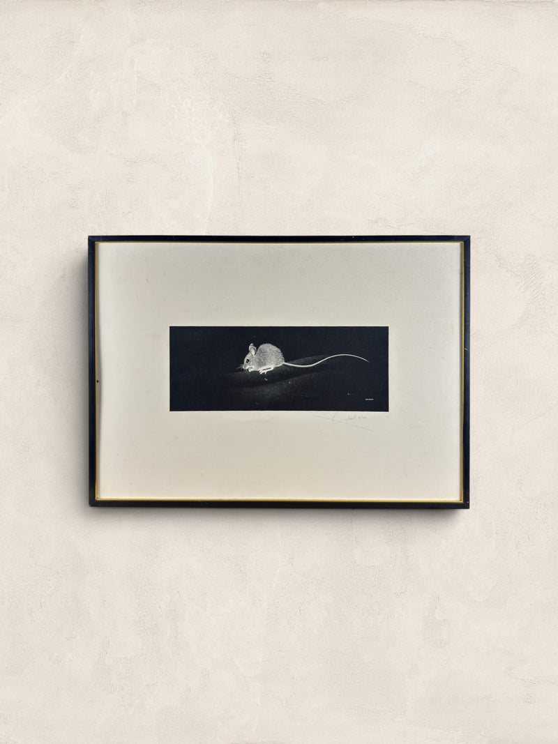 William Geldart Signed Print of a Mouse