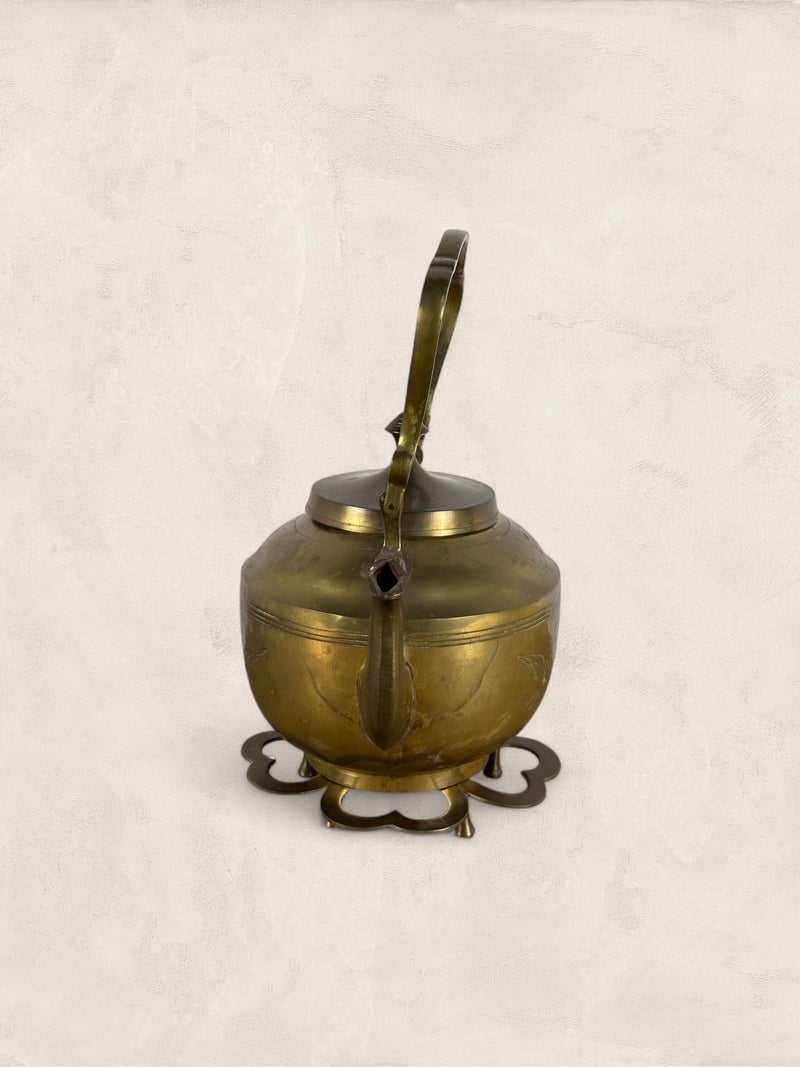English Brass Teapot with Stand