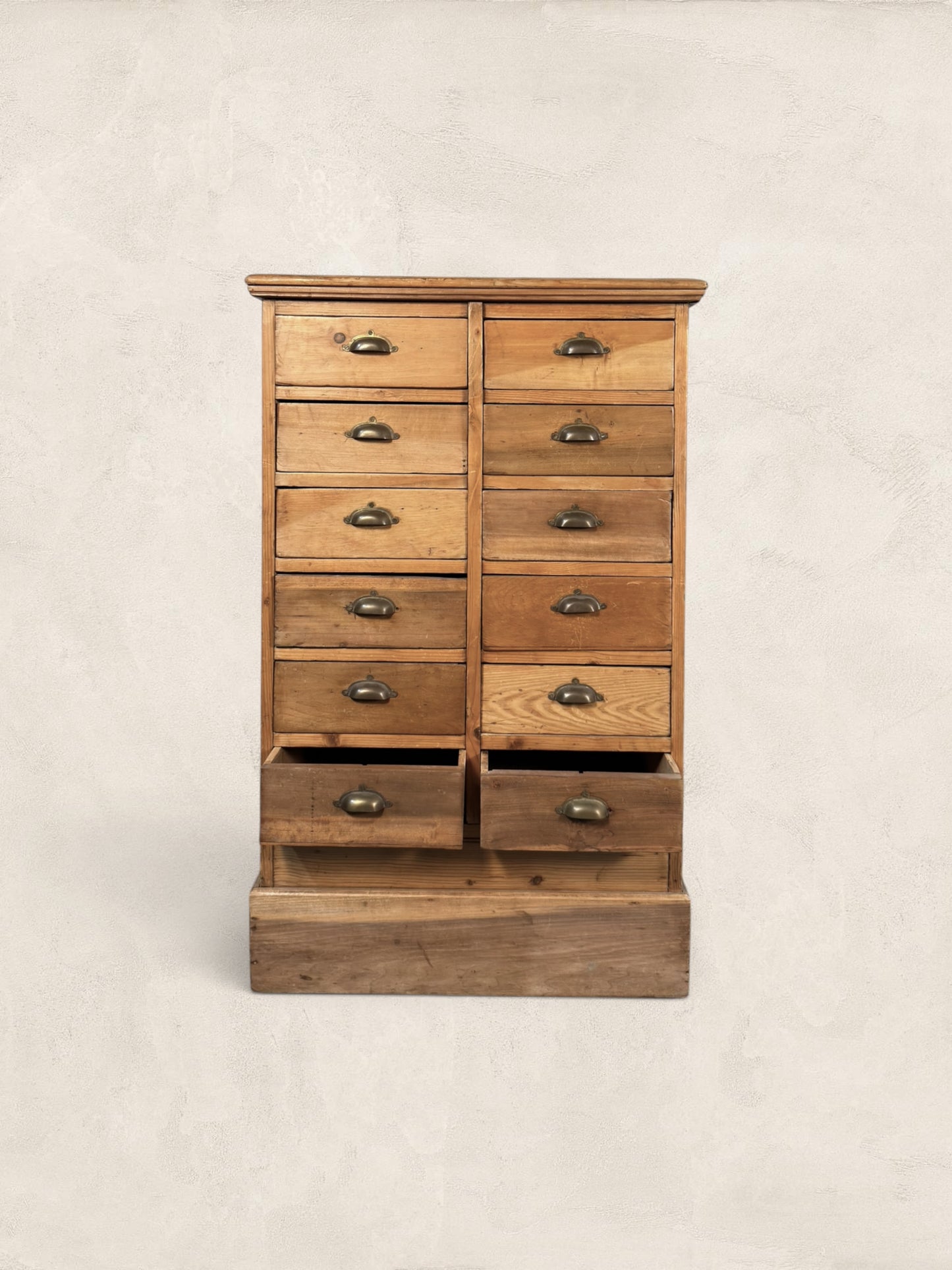 Victorian Pine 12-Drawer Apothecary Cabinet, circa 1900