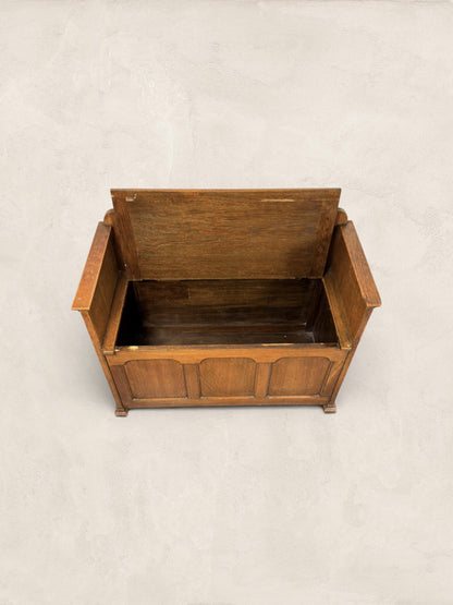 Antique English Oak Monks Bench