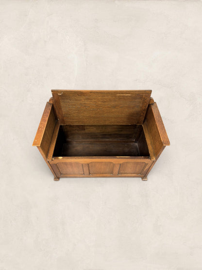 Antique English Oak Monks Bench