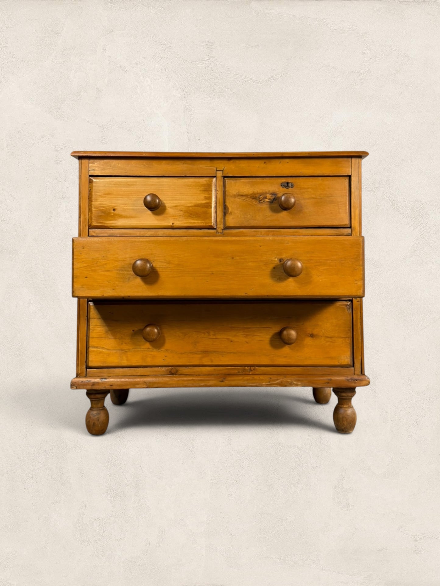 Victorian English Pine 2 Over 2 Chest of Drawers