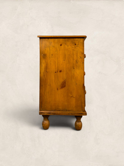 Victorian English Pine 2 Over 2 Chest of Drawers