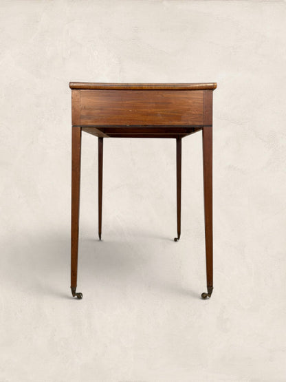 English Oak Writing Table with Original Hardware