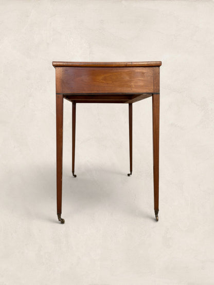 English Oak Writing Table with Original Hardware