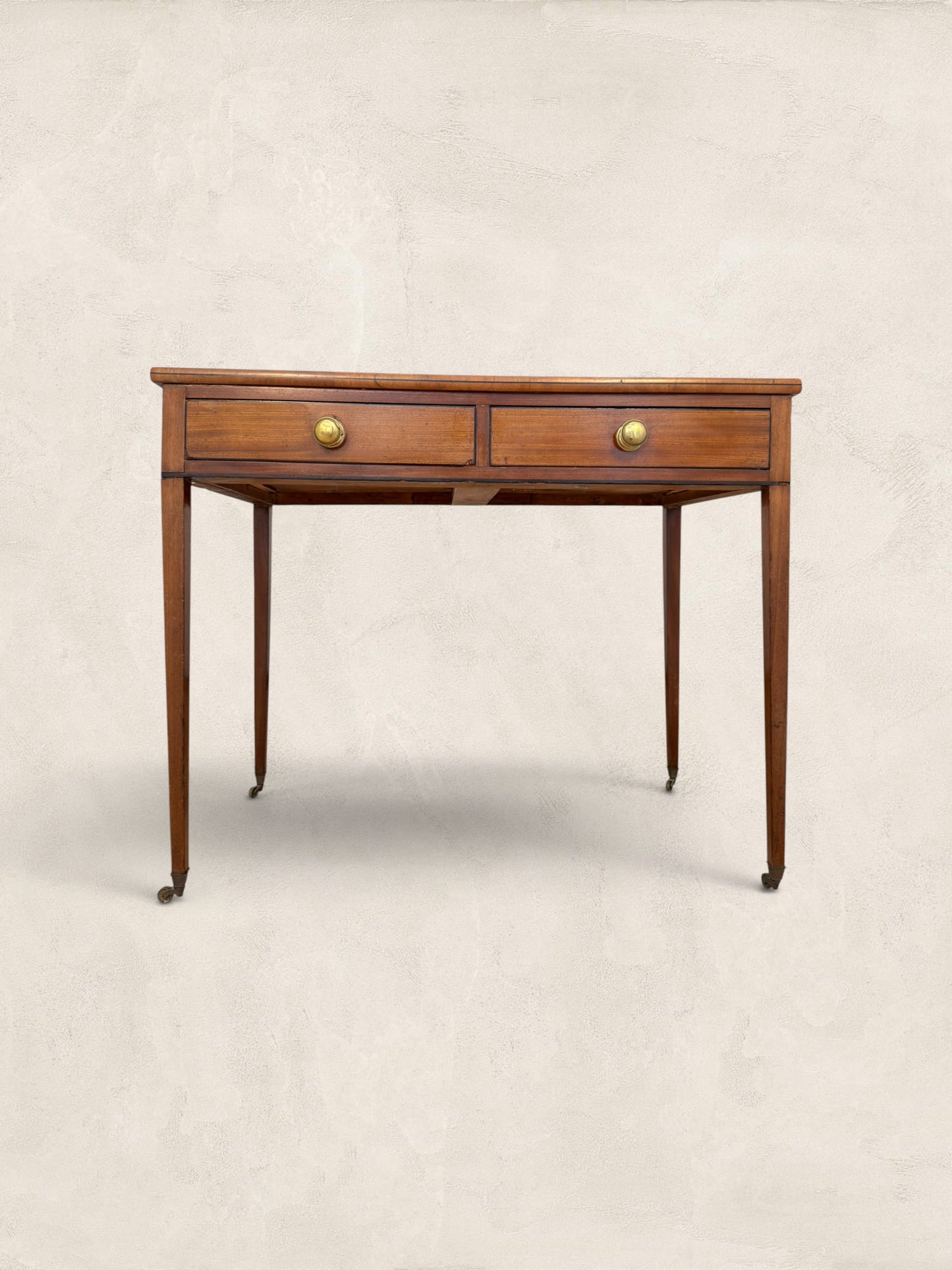 English Oak Writing Table with Original Hardware