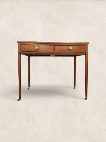 English Oak Writing Table with Original Hardware