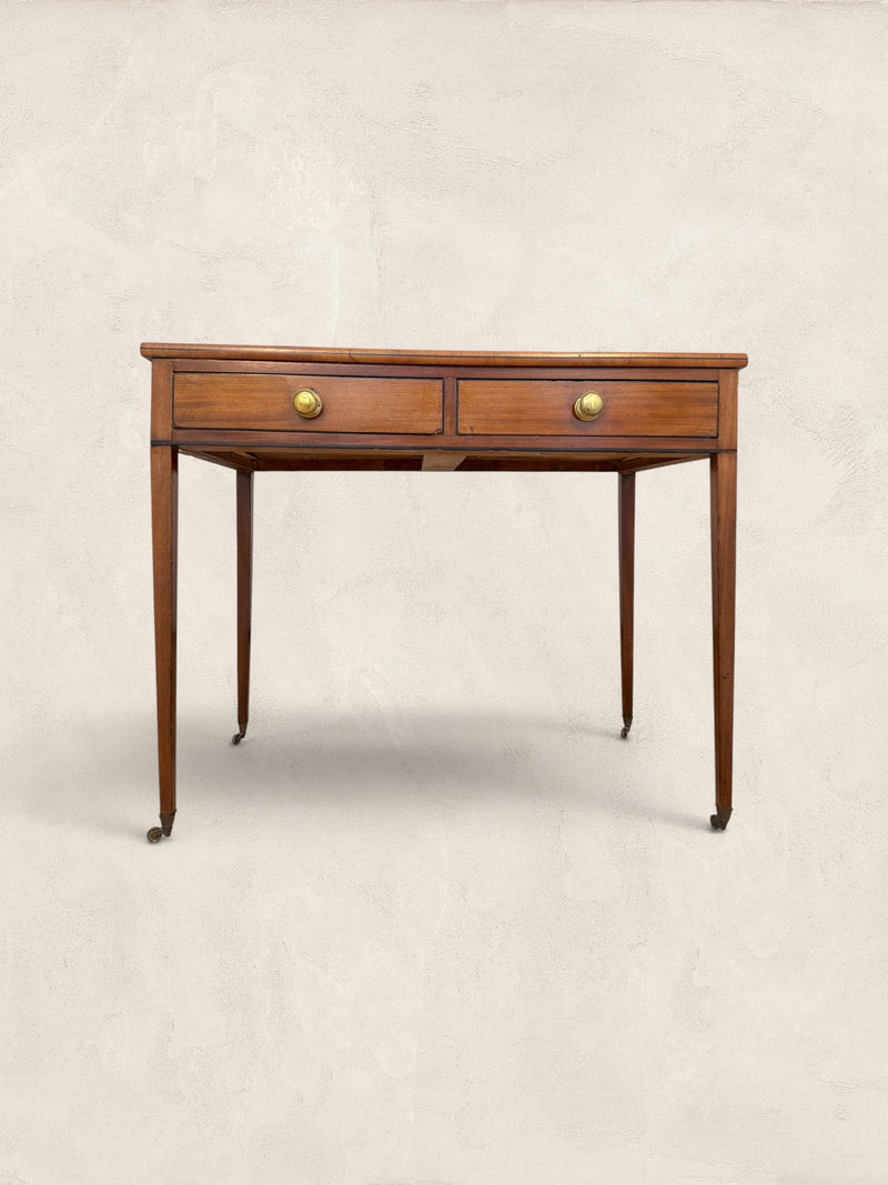 English Oak Writing Table with Original Hardware