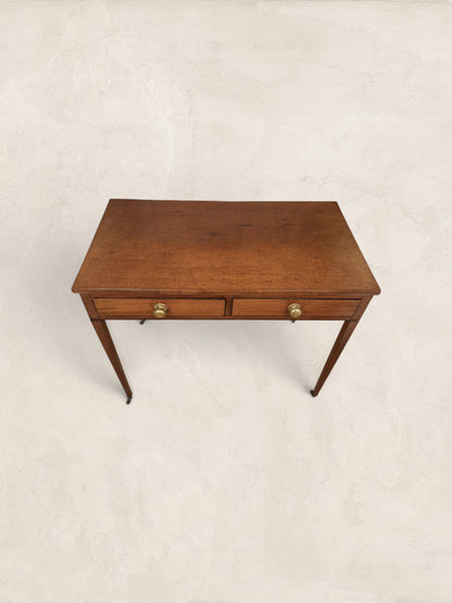 English Oak Writing Table with Original Hardware