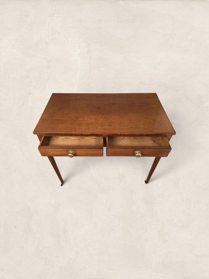 English Oak Writing Table with Original Hardware
