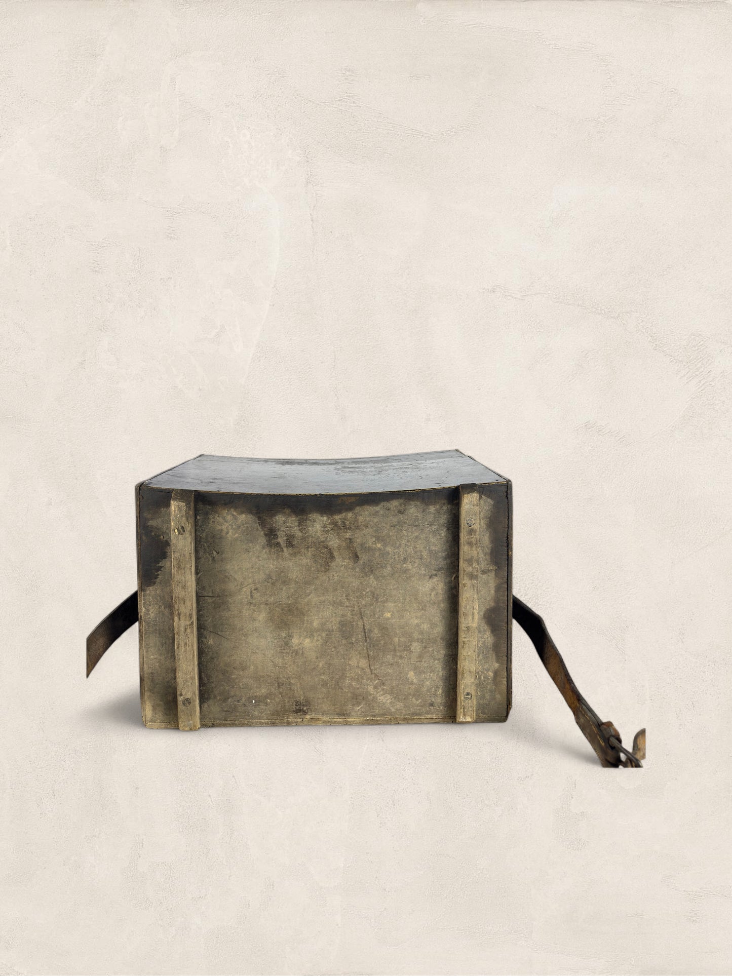 English Pine Angler’s Fishing Tackle Box with Leather Strap