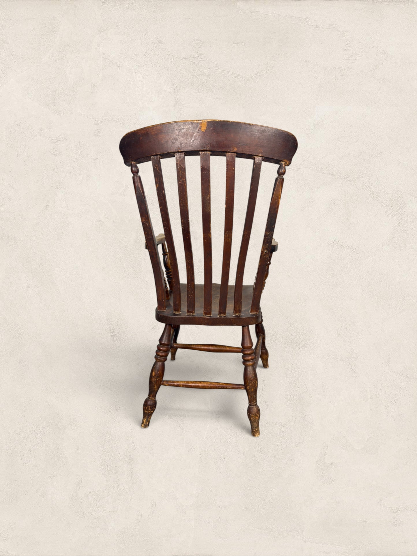 English Elm and Ash Lath-Back Windsor Armchair
