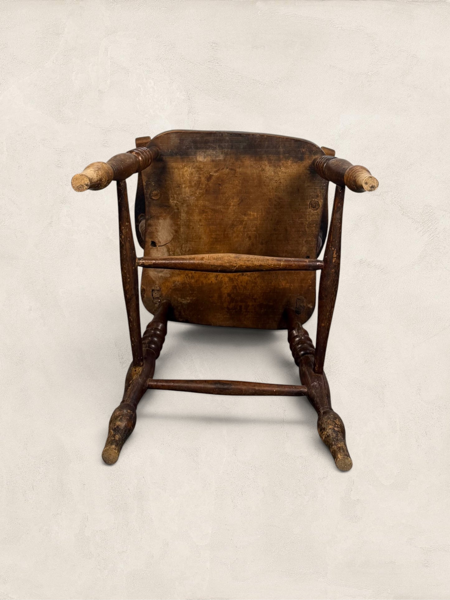 English Elm and Ash Lath-Back Windsor Armchair