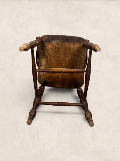 English Elm and Ash Lath-Back Windsor Armchair